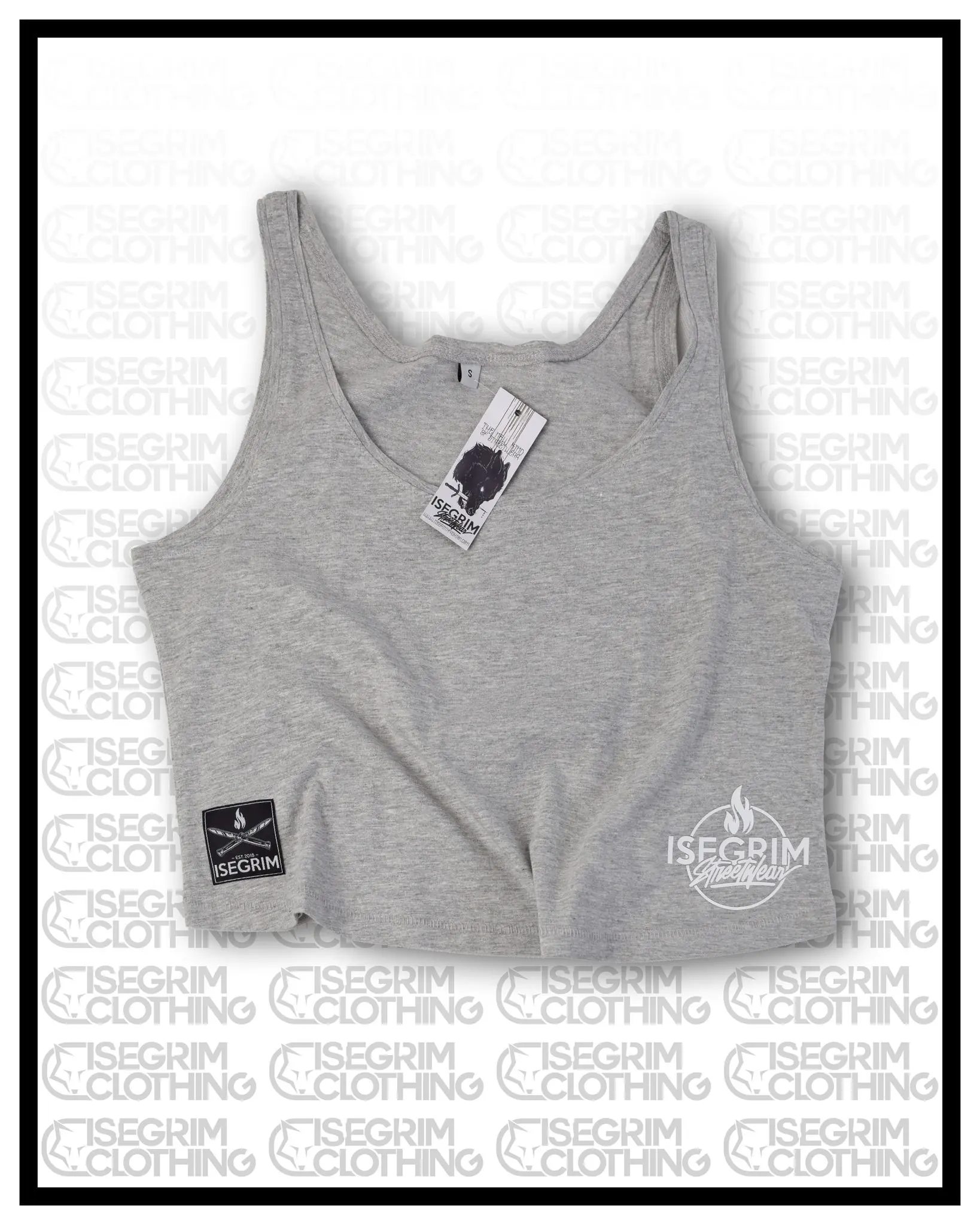 ISEGRIM Damentop Oversized grau